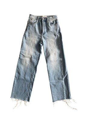 JUST BLACK Light Wash Distressed Wide Leg Jeans Size 24